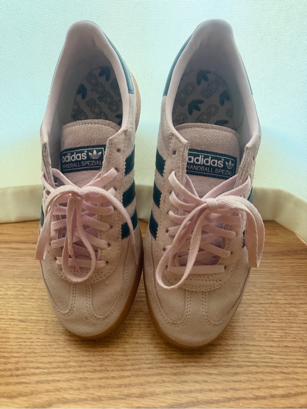 adidas Originals Women's Suede Sneakers in Pink with Black Stripes - Picture 3 of 4